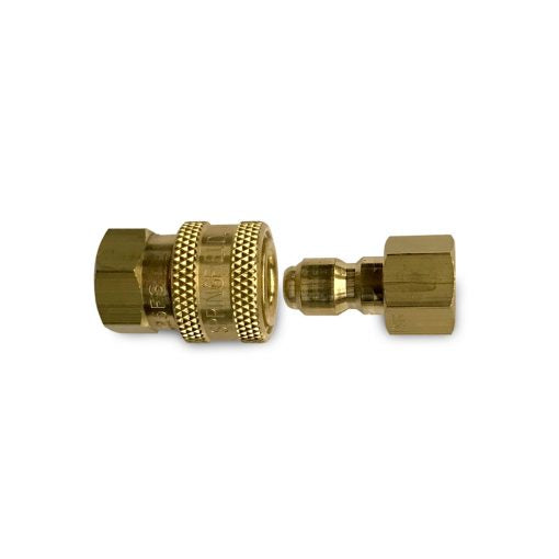 Brass Quick Disconnect Set - Flow Through
