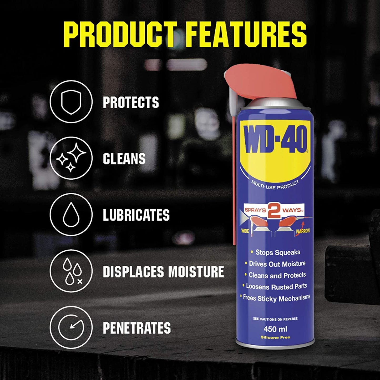 WD-40 Lubrication & Maintenance Spray 450ml