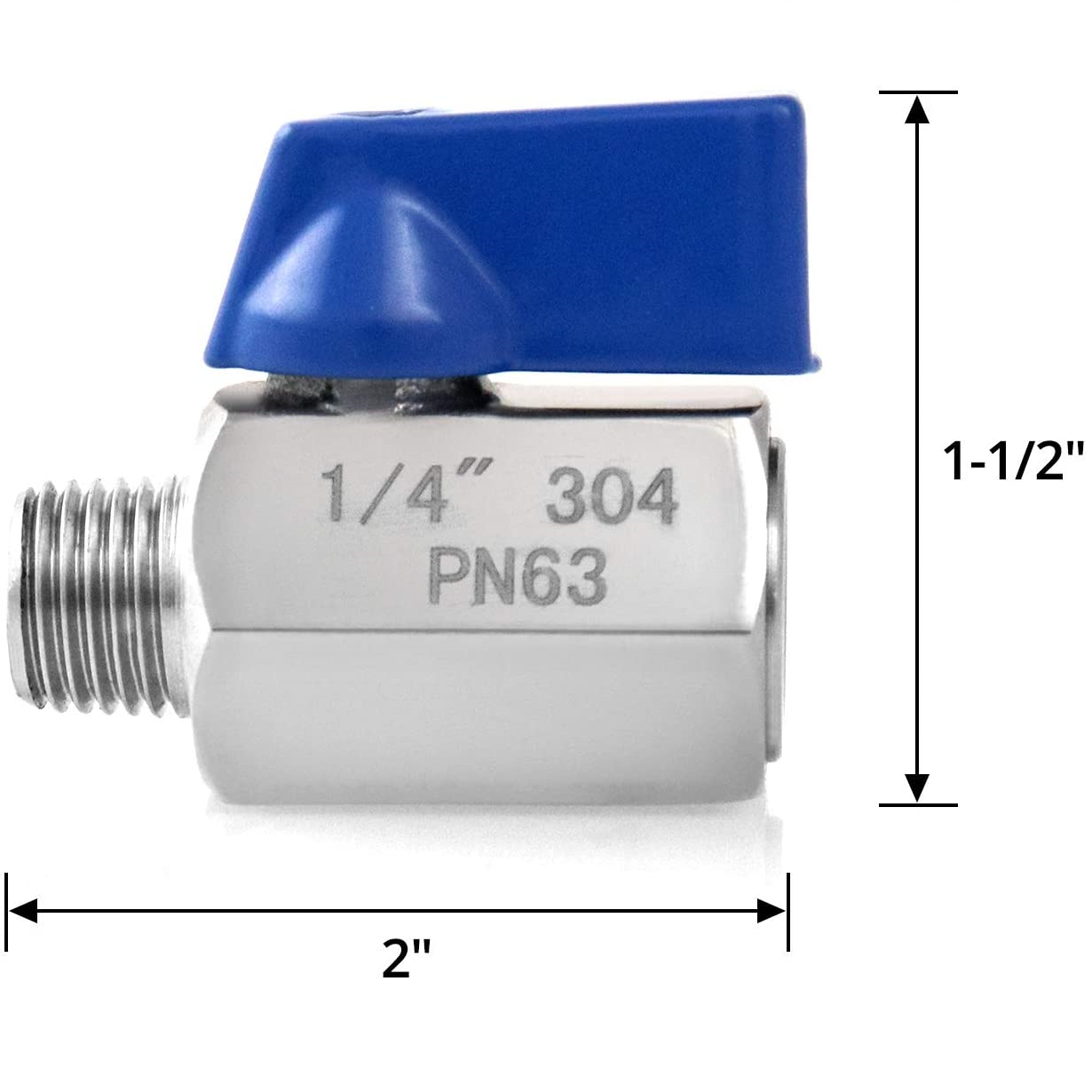 Stainless Steel Shut-Off Valve - 1/4" NPT