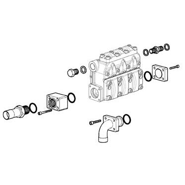 Pratissoli pump connection kit reference diagram – KIT1128