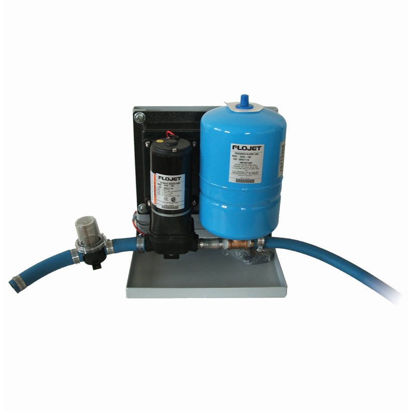 Demand pump system for fresh water tanks