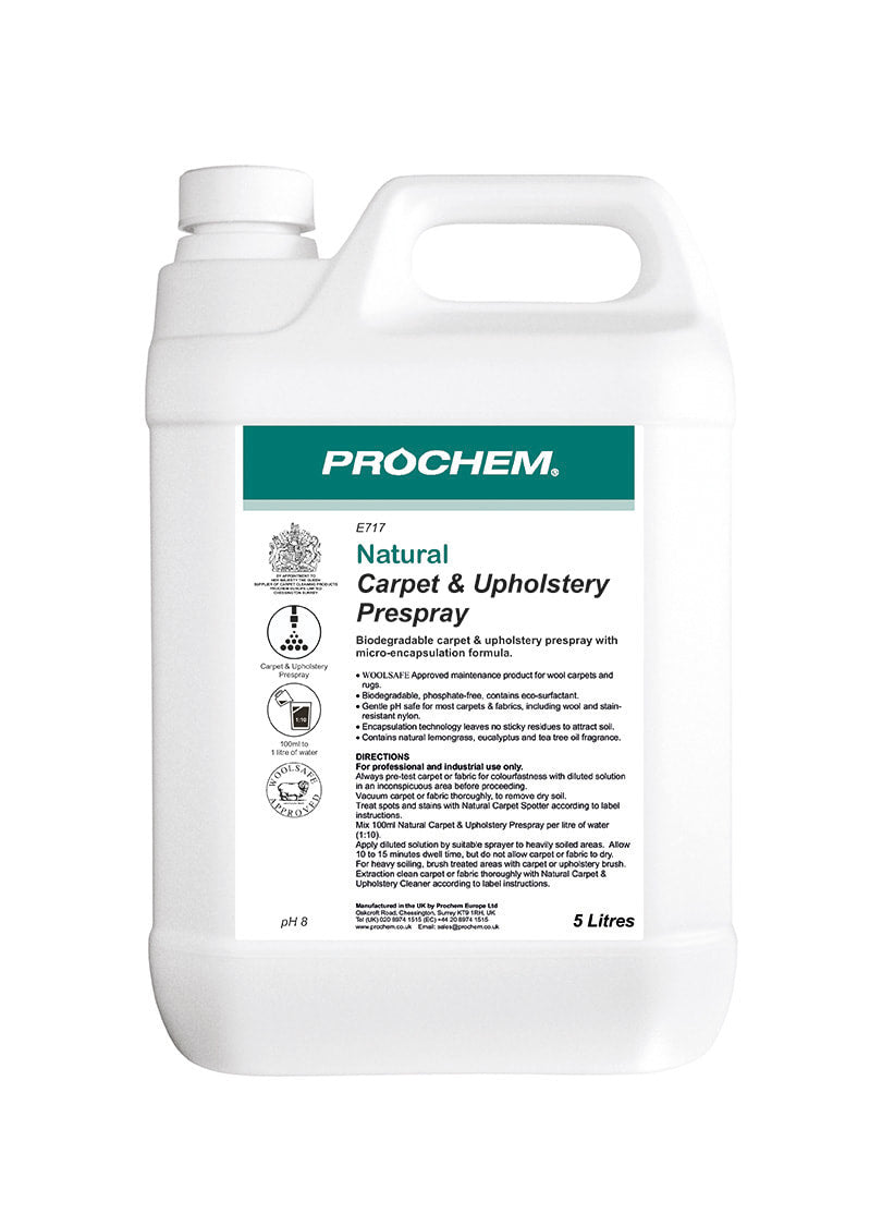 Prochem natural carpet and upholstery prespray five litre