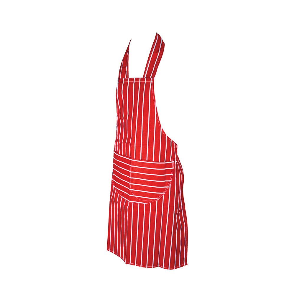 Robert Scott striped apron – red