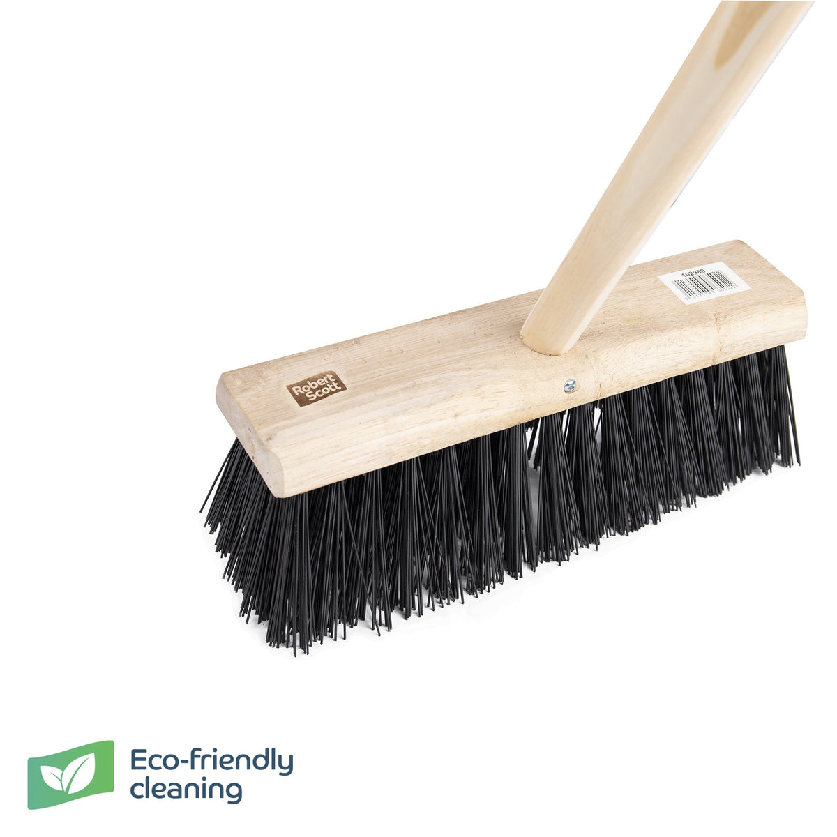 Robert Scott Wooden Broom FSC Square Yard PVC 13" & Handle 55"