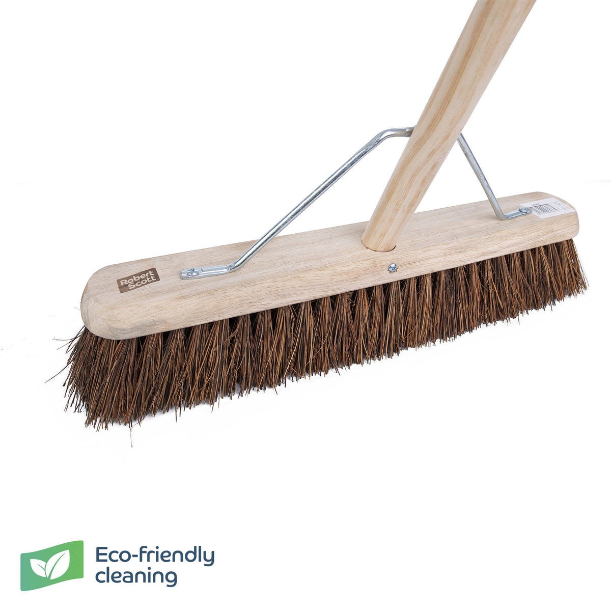 Robert Scott Wooden Broom FSC Platform Stiff Stay 18" & H/D 55"