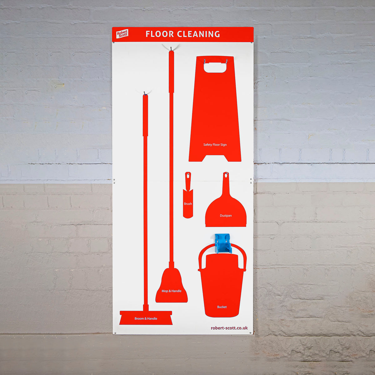 Robert Scott Shadow Board Floor Cleaning – Red