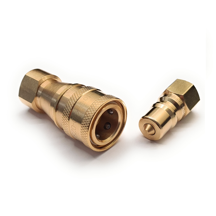 Brass Quick Connector - 1/4" Male Female Set