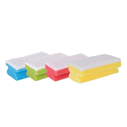 Sponge Scourer Non-Scratch Finger Gripped Coloured (10 Pack)
