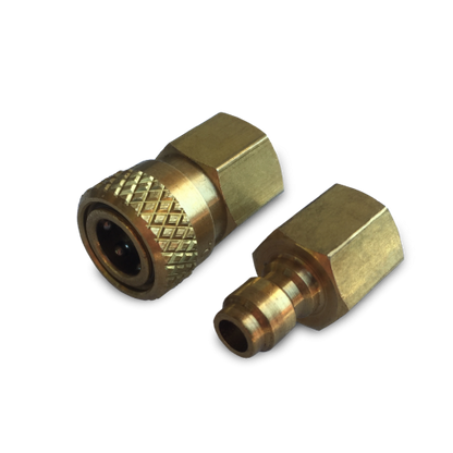 Brass Quick Disconnect Set - Flow Through