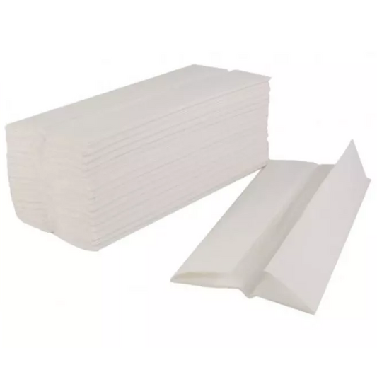 V-Fold Hand Towel - White (Full Box)