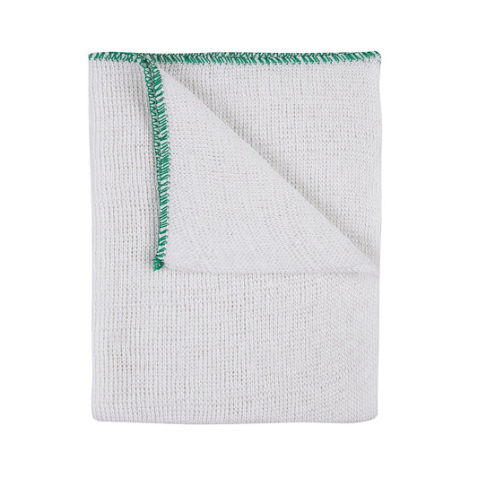 Medium Weight Bleached Dishcloth 40x25cm GREEN (10 Pack)