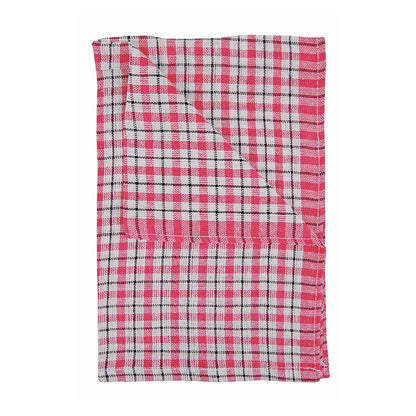 Coloured Check Tea Towel (10 Pack)