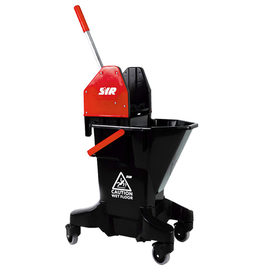 SYR Long Tall Sally Recycled Kentucky Plastic Mop Bucket & Wringer - Red