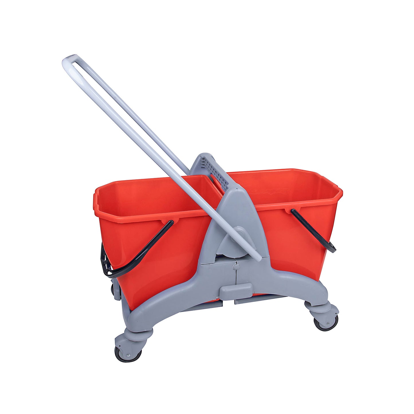 Red mop bucket with grey stand