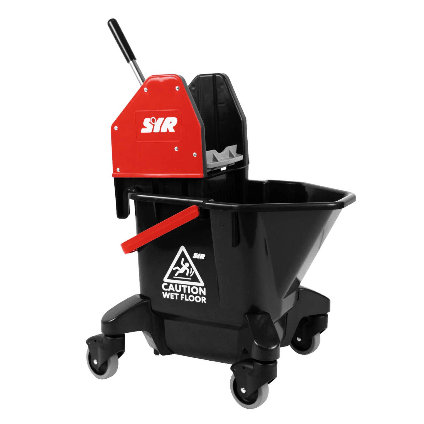 SYR Recycled Plastic Kentucky Mop Bucket & Wringer - TC20-R - Red