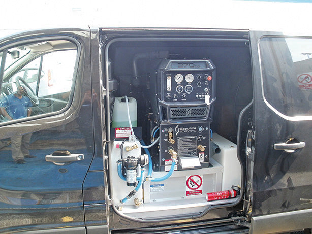 Sapphire 370ss efi carpet and upholstery cleaning machine in van