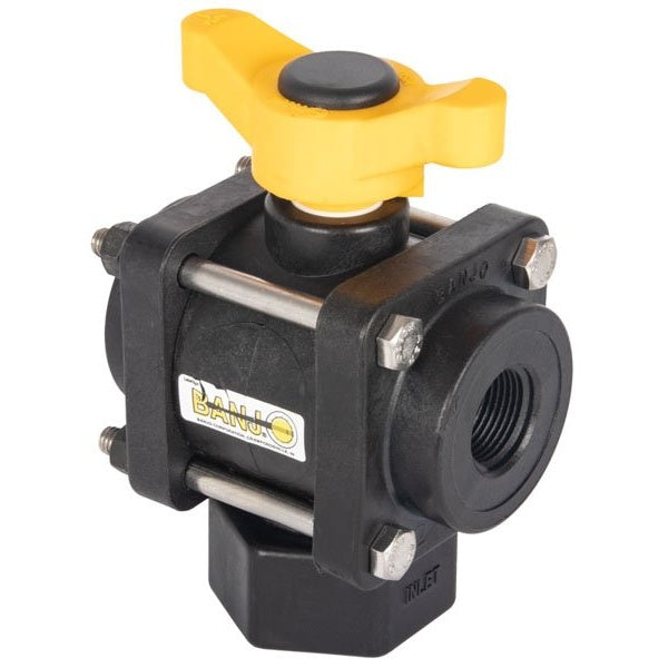 Banjo 3 Way Ball Valve - L Port – 9901-V075BL