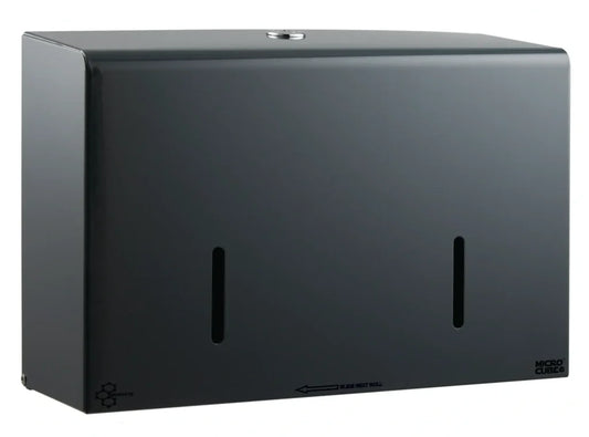 Graphite Microcube Twin 6-inch Toilet Roll Dispenser – Grey