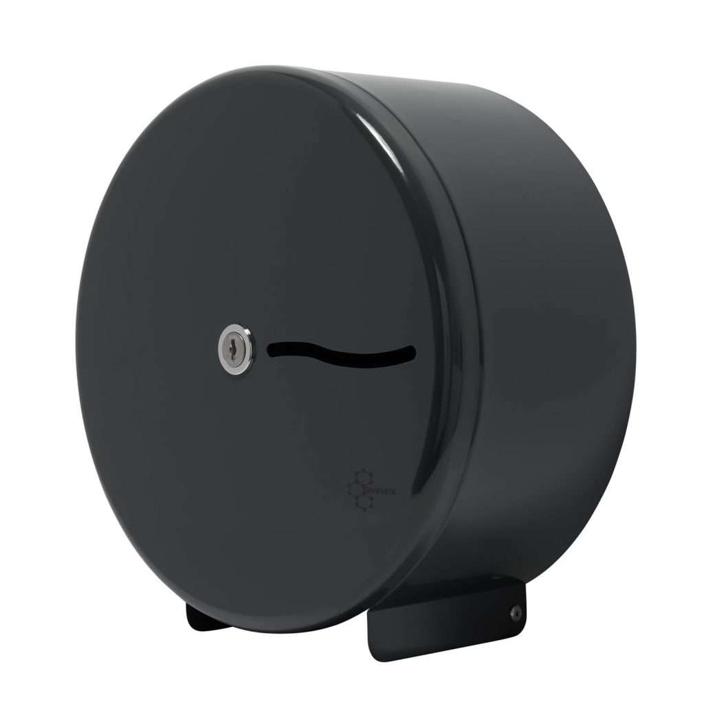 Graphite 10-inch Mini Jumbo Toilet Roll Dispenser – Grey