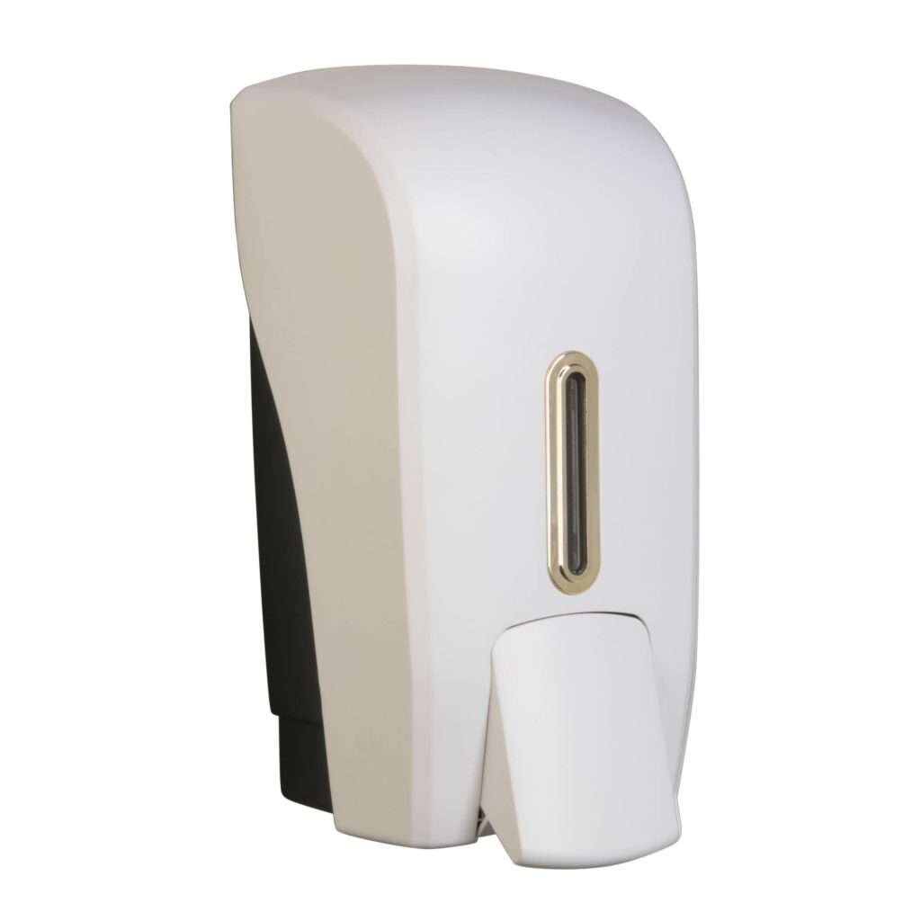 HALO 1L Soap Dispenser - White with Gold Ring