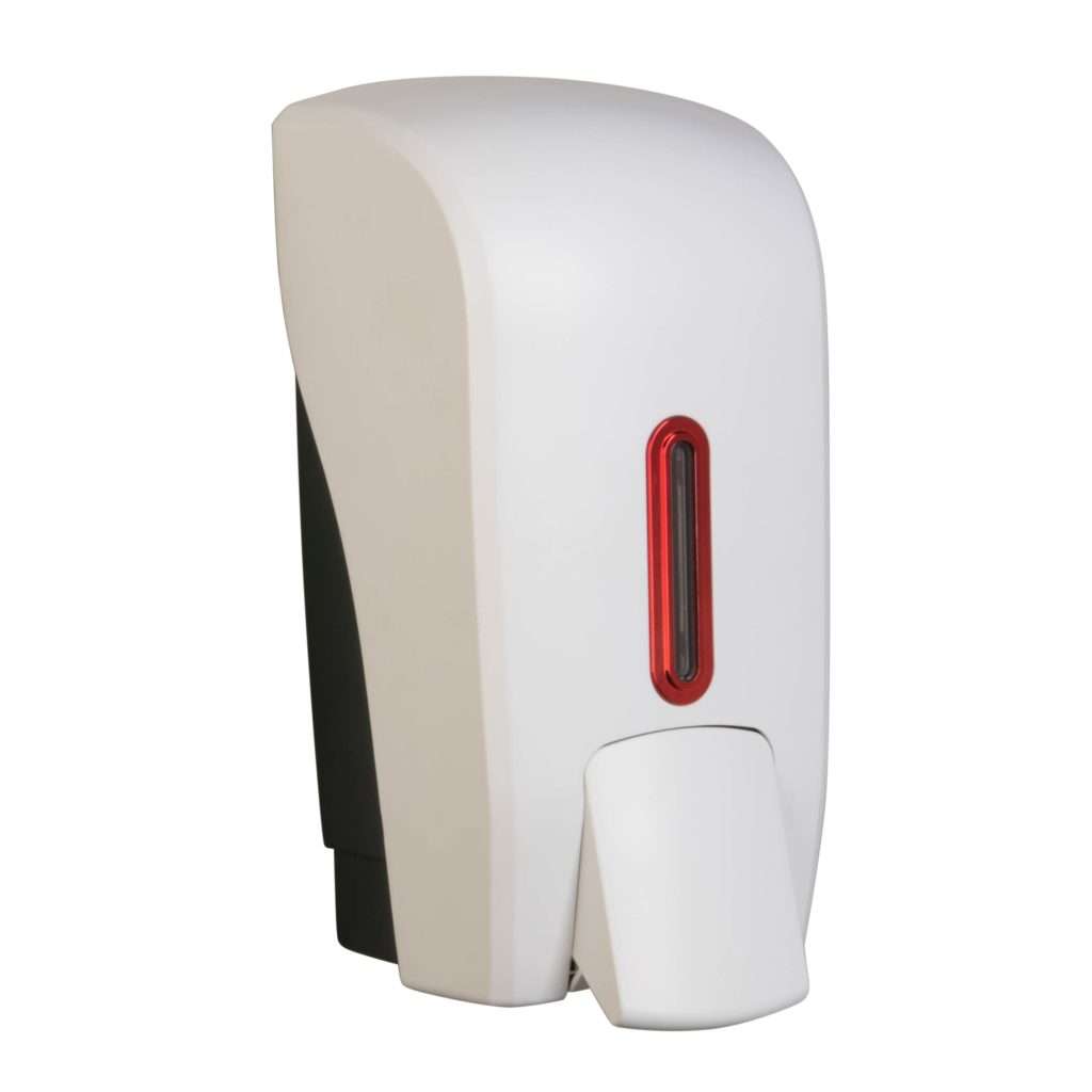HALO 1L Soap Dispenser - White with Ruby Ring