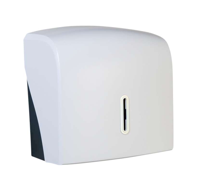 HALO Small Hand Towel Dispenser – White with Pearl Ring