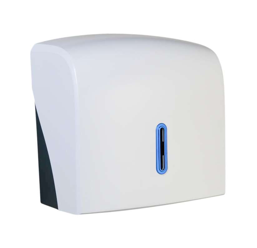 HALO Small Hand Towel Dispenser – White with Sapphire Ring