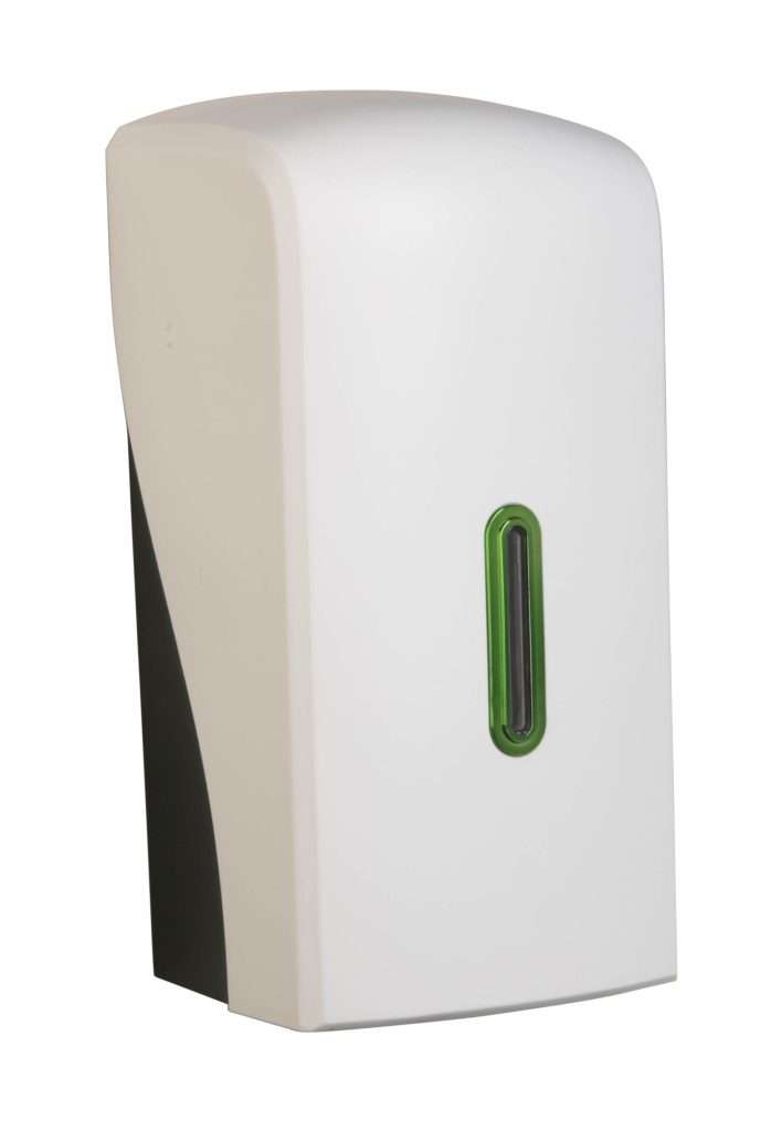 HALO Multiflat Toilet Tissue Dispenser – White with Emerald Ring