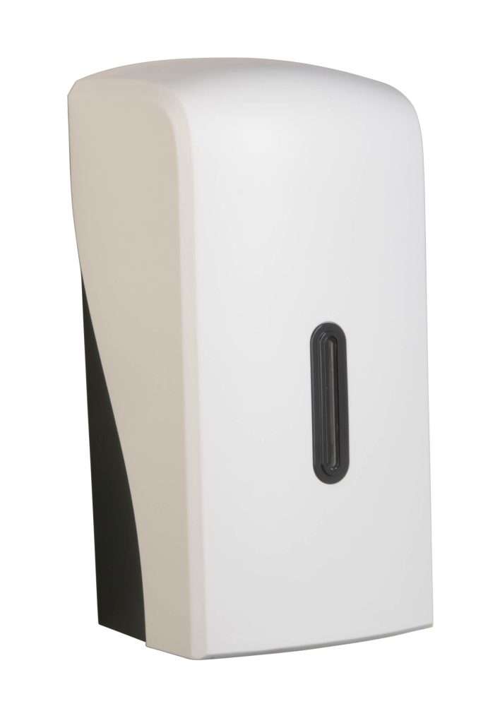 HALO Multiflat Toilet Tissue Dispenser – White with Graphite Ring
