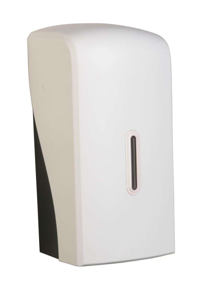 HALO Multiflat Toilet Tissue Dispenser – White with Pearl Ring