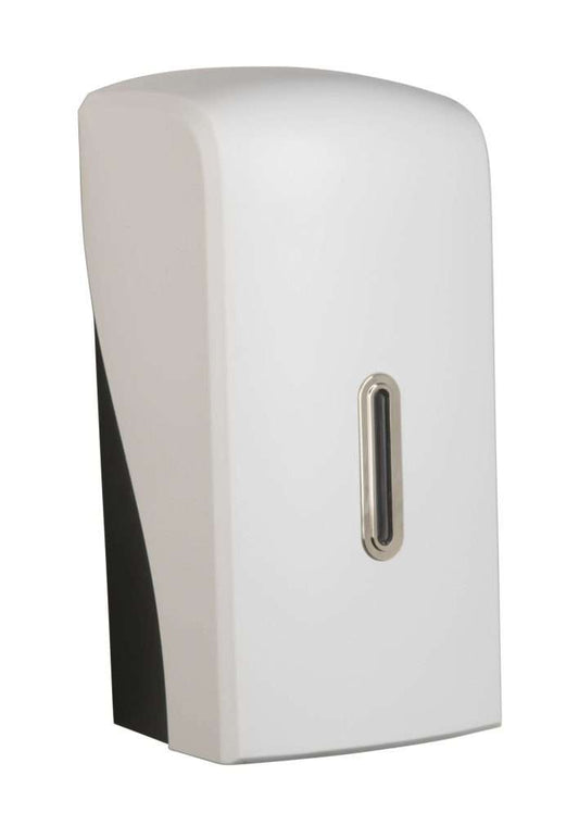 HALO Multiflat Toilet Tissue Dispenser – White with Silver Ring
