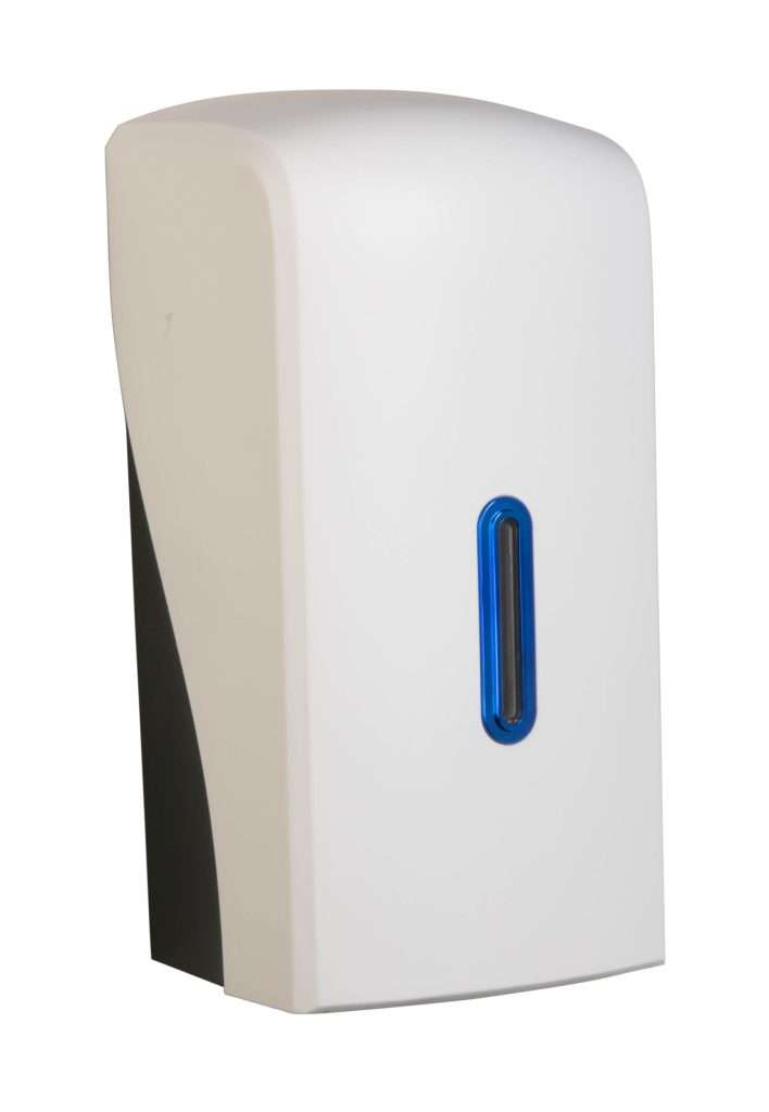 HALO Multiflat Toilet Tissue Dispenser – White with Sapphire Ring