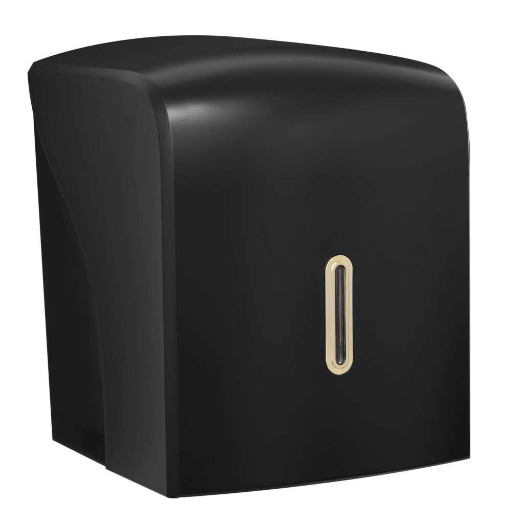 HALO Centrefeed Roll Dispenser – Black with Gold Ring
