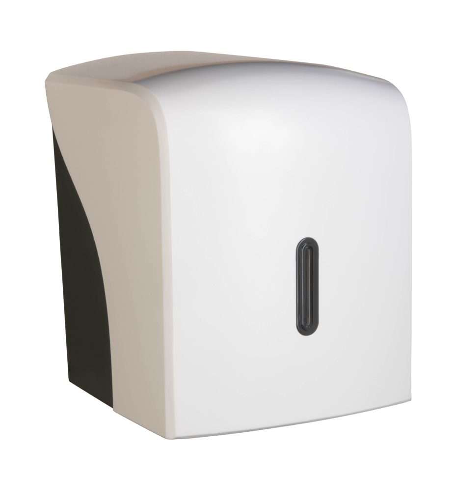 HALO Centrefeed Roll Dispenser – White with Graphite Ring