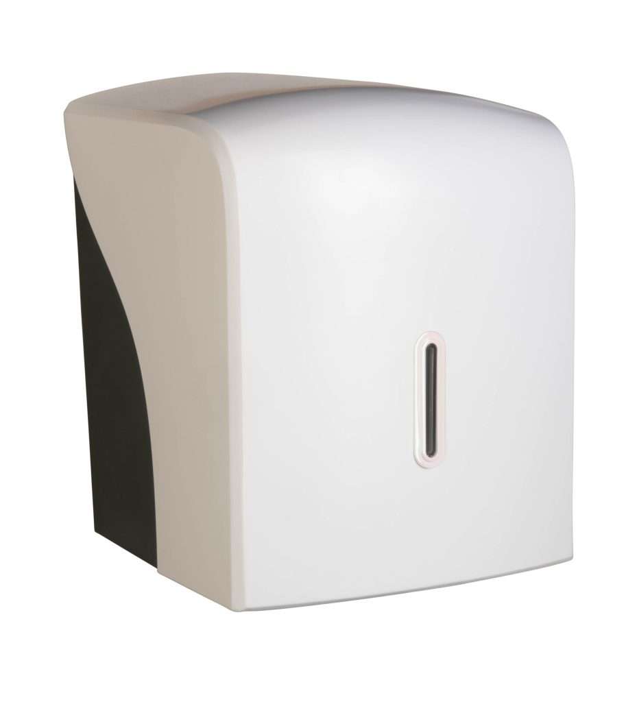 HALO Centrefeed Roll Dispenser – White with Pearl Ring