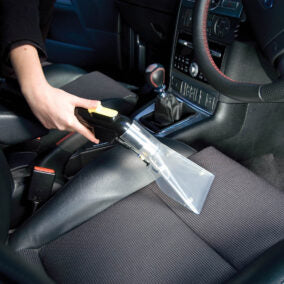 cleaning car interior with a hydromist lite carpet cleaner