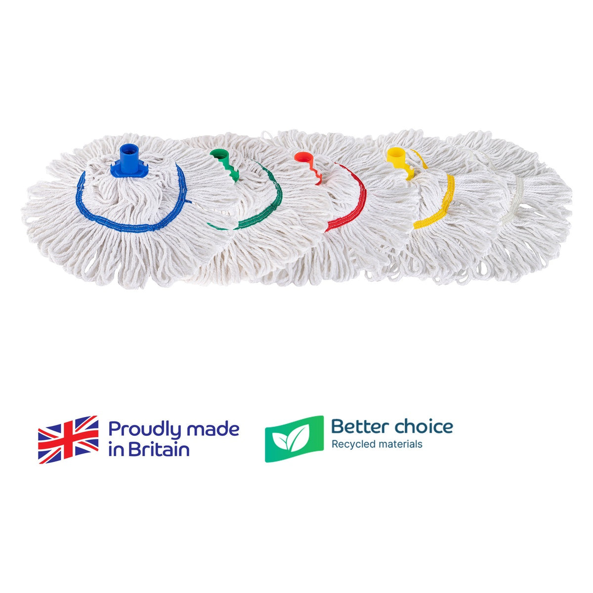 Hygiemix T1D socket mop heads in colour-coded options