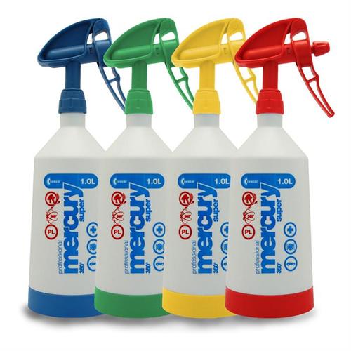 Kwazar Mercury Pro+ 1.0 litre Double-Action & 360 Trigger Spray (4 Pack)