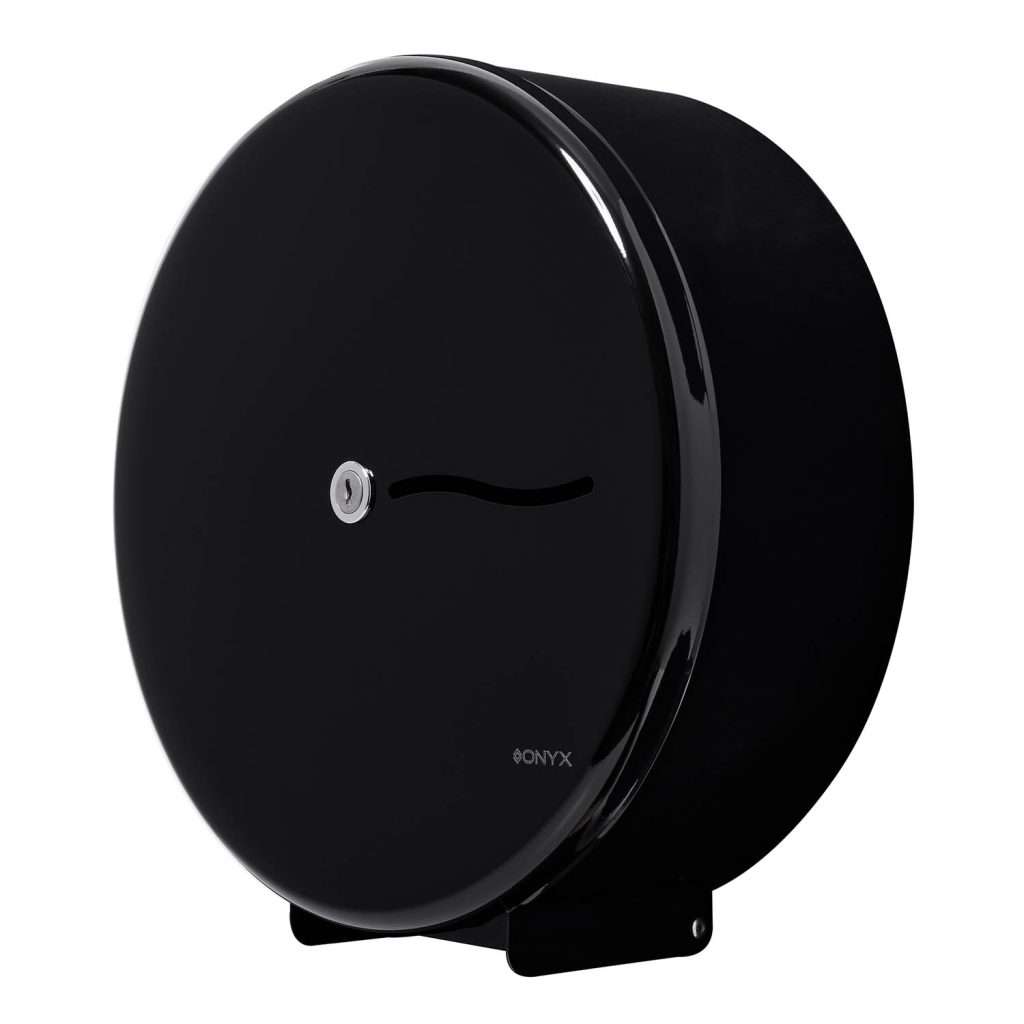 Onyx 12-inch Jumbo Toilet Roll Dispenser – Black