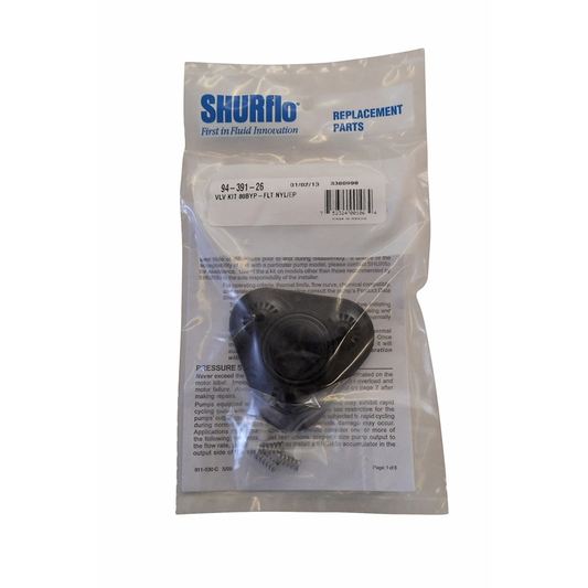 Valve kit, Shurflo 80 psi by-pass