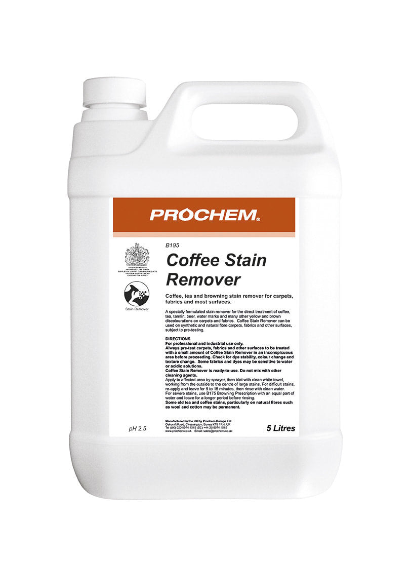 Prochem coffee stain remover five litre
