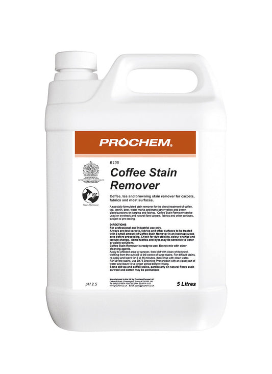 Prochem coffee stain remover five litre