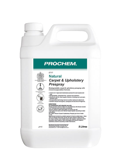 Prochem natural carpet and upholstery prespray five litre