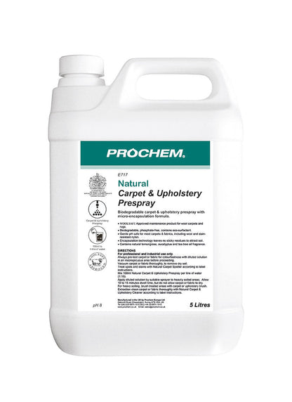 Prochem natural carpet and upholstery prespray five litre
