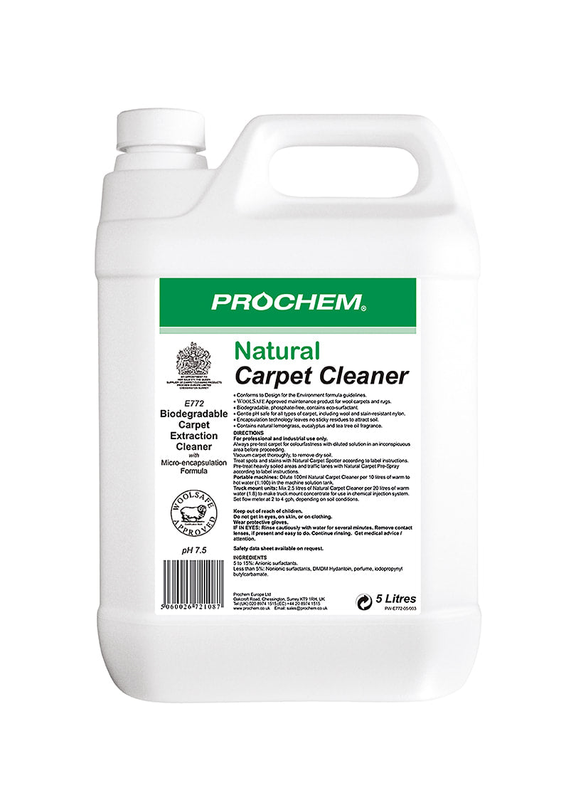 Prochem natural carpet cleaner five litre