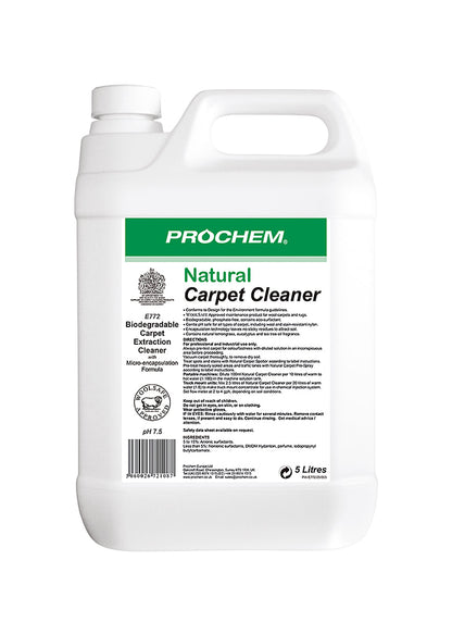 Prochem natural carpet cleaner five litre