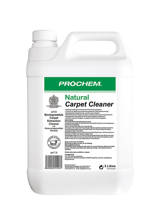 Prochem natural carpet cleaner five litre