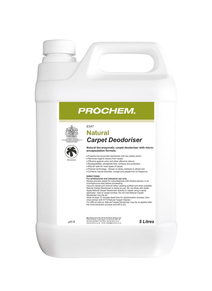 Prochem natural carpet deodoriser five litre
