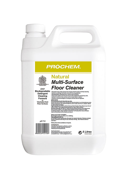 Prochem natural multi surface floor cleaner five litre