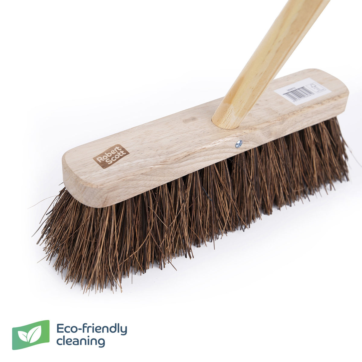 Robert Scott Wooden Broom FSC Flat Stiff 11.5" & Handle 47"
